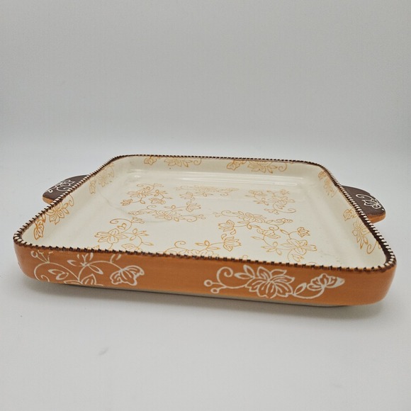 Temptations Floral Lace Square Baker, Cottagecore Floral Bakeware,... - Picture 4 of 11